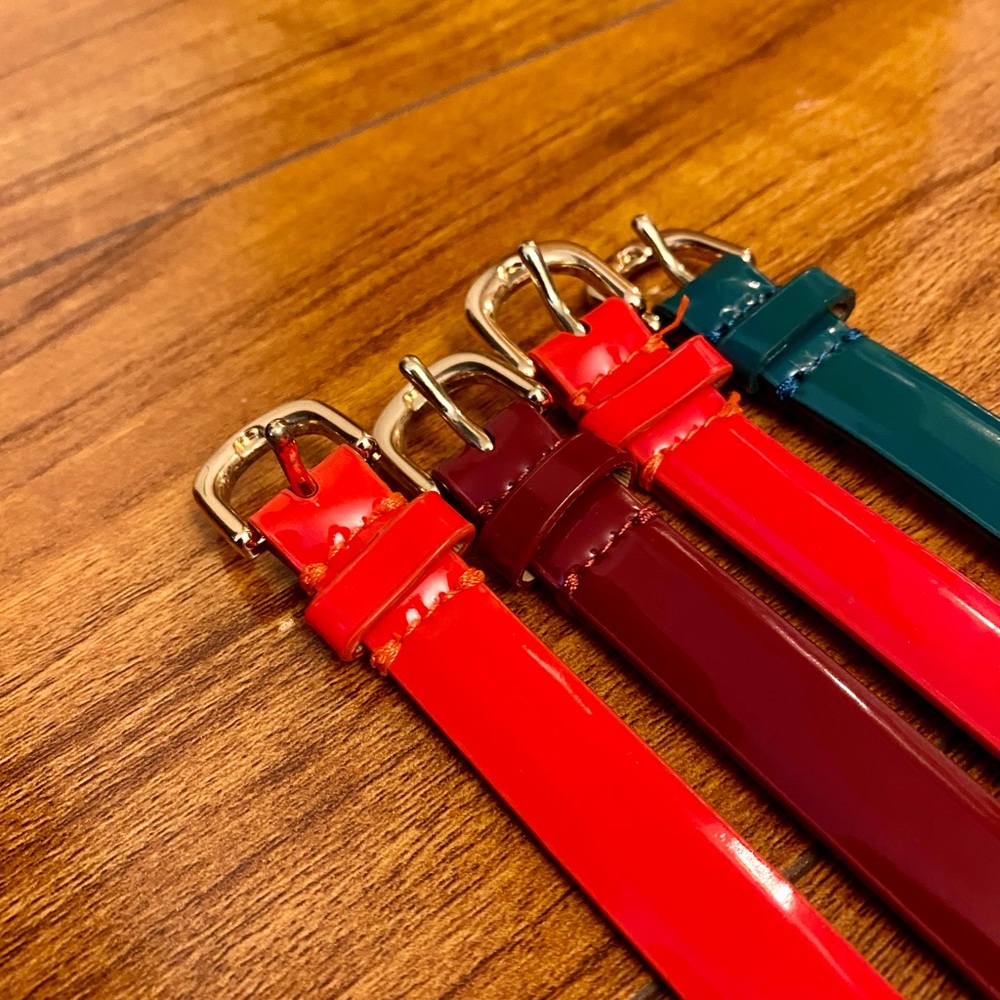 BUNDLE OF J. Crew Genuine Leather Belts + Bonus Belt Hanger